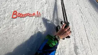 GoPro HD FALL when Skiing Stuben Austria 2025 | Blue 102 POV Under Bridge | Arlberg Run