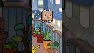 Bored Kitty (Paper bag cat) #shorts #tocaboca