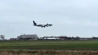 Klm e190 landing Schiphol (skyteam livery)