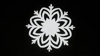 How to Make an Easy Paper Cutting Snowflake | Christmas Mandala Paper Art | Window Decoration