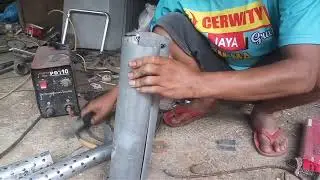 membuat resonator/kendangan kenalpot mobbil bensin duel muffler souss geeerrrr alus