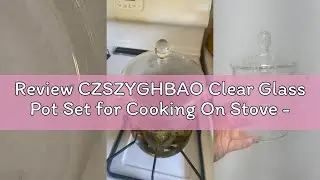 Review CZSZYGHBAO Clear Glass Pot Set for Cooking On Stove - 1.3l/45 Fl Oz Glass Cookware Simmer Pot