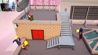 Playing Gang Beasts game with my brother and dad (part 8)