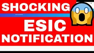 ESIC NOTIFICATION