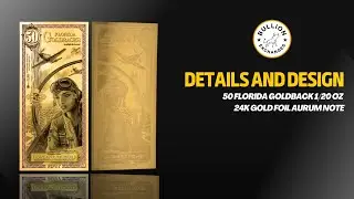 50 Florida Goldback 1/20 oz 24K Gold Foil Aurum Note