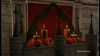 Masquerade Ball Room Gothic Golden Star Club - R.I.P. PS Home