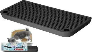 Black Litter Box Step Anti Tracking & Easy to Clean Portable Plastic Litter Box