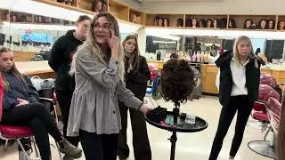 Half updo techniques 