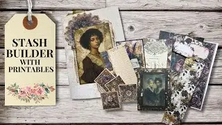 MULTIPLE EMBELLISHMENTS INSPIRATION - Using digitals to make ephemera / embellishments