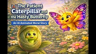 🦋 The Patient Caterpillar and the Hasty Butterfly | A Beautiful garden AI Animated Moral Story