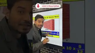 ✅How To Calculate No. Of Bricks For 100 sq.ft. Brickwork #viral #viralshorts