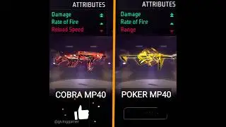 Cobra Mp40 vs Poker Mp40 Skin 🤯- #shorts #freefire