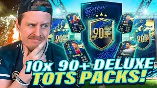 ARE THESE WORTH IT?! 10X 90+ DELUXE TOTS UPGRADE PACKS! FIFA 21 Ultimate Team