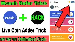💥New Paytm Earning App !! Mcash Refer Trick Unlimited Coin adder trick !! Minimum Redeem 5 ₹ #mCash