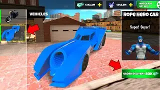 Rope Hero Convert Batman Car into Rope Hero Car | Rope Hero Vice Town | Gta V | Gamer Blasty