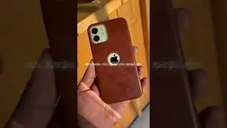Puloka logo cut Leather case