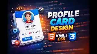 Modern Profile Card UI Design Using HTML and CSS.