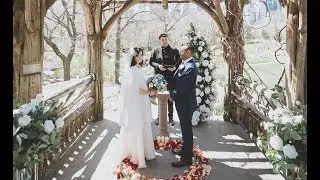 Spring Wedding Ceremony in Central Park during a Blooming Season by Perfect Wedding NYC