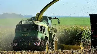 Samojezdna sieczkarnia polowa John Deere 9500i Pokazy - Cieszymowo #fliegl#case#johndeere#kukurydza🌽