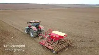 Case Optum 300 Drilling With A Vaderstad Rapid A400s Spring Drilling