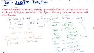 Year 6 -  Selective exam - finding the missing value
