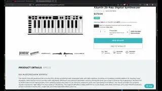 Цифровой синтезатор ESI Audiotechnik XSynth на 25 клавиш... с множеством функций, но мне не хвата...