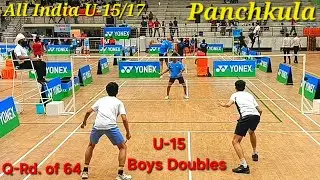 Shivesh/Shashwat Vs Tapeshwar/Tejeshwar, U15 BD Q Rd. of 64, All India Panchkula Sept 2025