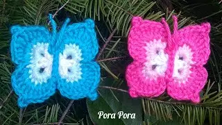 Crochet Butterfly Applique I Easy Crochet Animal Applique Tutorial