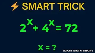 Solve 2ˣ + 4ˣ = 72 🔥 Smart Math Trick to Find x