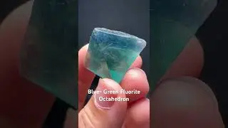 Blue-green fluorite octahedron#fluorite #minerals #crystal