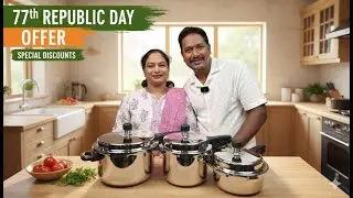 77th Republic Day @50 Offer  | 5L + 3L + 2L COOKER | 4PCS Cast Iron Set NY10 🤩💖👌