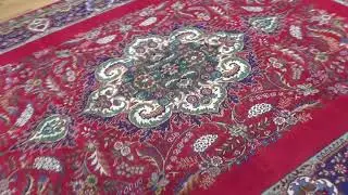 SEMI ANTIQUE PERSIAN TABRIZ PURE WOOL HAND-KNOTTED RUG #216845