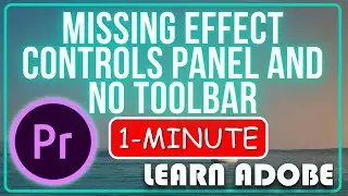 Missing Effect Controls Panel and No Toolbar Fix in Premiere Pro #adobepremierepro