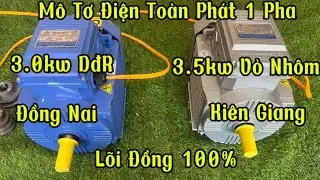 MÔ TƠ ĐIỆN TOÀN PHÁT 1 PHA DÃI ĐIỆN RỘNG 3.0kw Và 3.5kw VỎ NHÔM