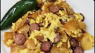 MIGAS With Weenies and Eggs | Crunchy Corn Tortillas, Eggs and Hot Dogs