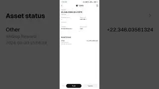 CATS airdrop received in bitget exchange. #airdrop #binance #bitget #cryptocurrency #bitget wallet