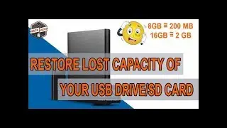 How to FIX 8GB PENDRIVE SHOWING AS 200 MB