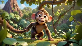 Spin Around with Baby Monkey | Fun Jungle Song for Kids | Playful Nursery Rhyme