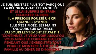 Je suis rentrée TÔT de la réunion… et je l’ai SURPRIS en train d’ajuster sa robe. Il a presque crié