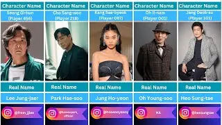 Squid Game characters , their roll name , real name and Instagram handle