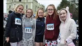 5k pyjama run down at lough muckno. video mary byrne castleblayney news, 4th april 2018