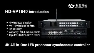 Процессор Huidu 4K All-in-One LED с синхронным контроллером VP1640 (Wi-Fi)