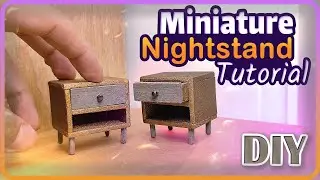 DIY Miniature Nightstand | Make a Miniature Nightstand For Your Dolls (Bedside Table)