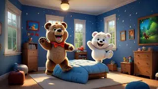 Five Little Bears Jump on the Bed | Bear Song for Kids | Nursery Rhymes and Counting Fun