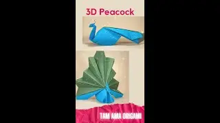3D Paper Peacock - Origami Opening Peacock