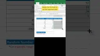 Use RANDBETWEEN function in Excel #shorts #youtubeshorts #excel #randbetween #exceltutorial #random