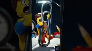 PANIC! Giant LEGO Paper Clip Clamped My Minifigure! 📎 #lego