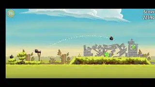 Angry birds classic tutorial gameplay 1-5 red chuck bomb blues android galaxy a53 5g 