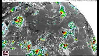 GOES-16 satellite animation of the 2021 Atlantic hurricane season