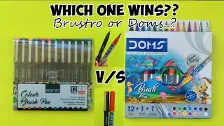Brustro vs Doms | Brush Pen Battle! | Review & Comparison #calligraphy
